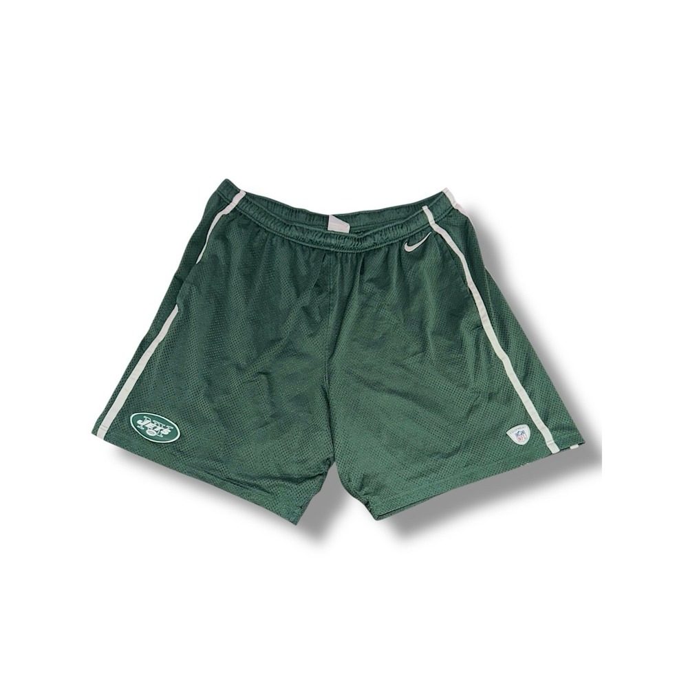 Nike New York Jets NFL Equipment Training Shorts Green Mens 3XL Mesh Pockets‎